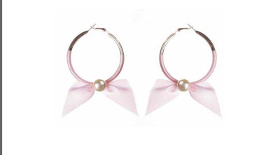 Hoop Bow Earrings Bluebell