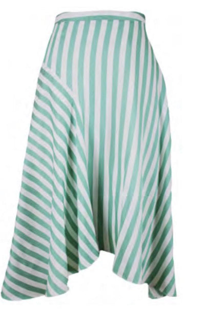 Indie Stripe stripe Bias Cut Skirt Lucy Paris