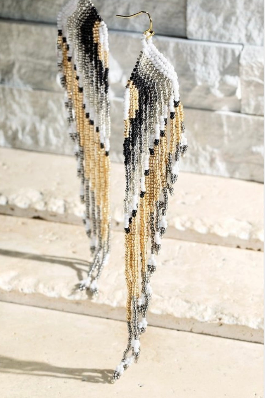 TRIBAL BEADED EARRINGS